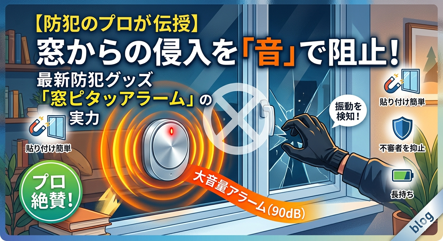 【防犯のプロが伝授】窓からの侵入を「音」で阻止！最新防犯グッズ「窓ピタッアラーム」の実力